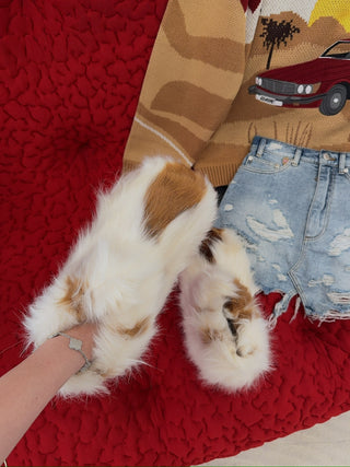 EPINGLER - FOFO BOOTS SHORT / SPOTTED FUR