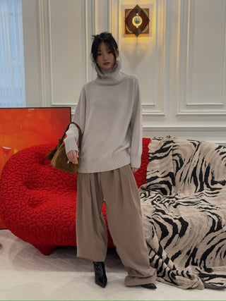 SIMONETTA RAVIZZA MALAGA - KNITTED TURTLENECK CASHMERE SWEATER