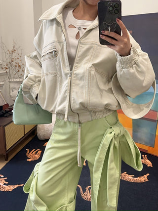 BLUMARINE DENIM BOMBER JACKET