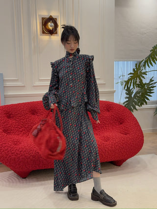 ROKH SCARF FRILL DRESS