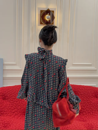 ROKH SCARF FRILL DRESS