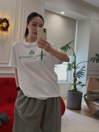 SPORTY & RICH - H&W Crest T-Shirt in White