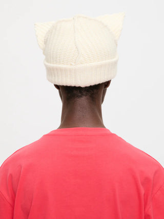 LOVERBOY - CHUNKY EARS BEANIE in Ecru