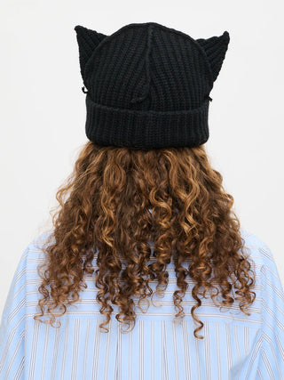 LOVERBOY - CHUNKY EARS BEANIE in Black
