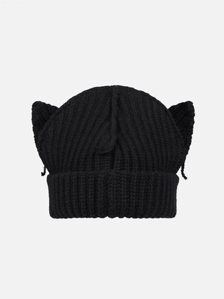 LOVERBOY - CHUNKY EARS BEANIE in Black