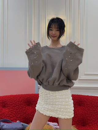 MM6 Maison Margiela CROPPED CREWNECK SWEATSHIRT