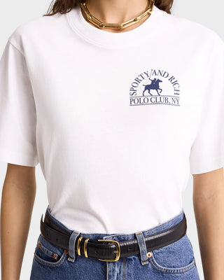 SPORTY & RICH - Polo Club T-Shirt in White