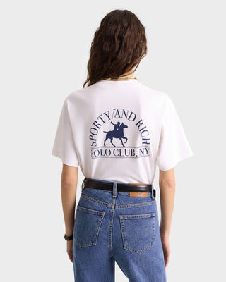 SPORTY & RICH - Polo Club T-Shirt in White