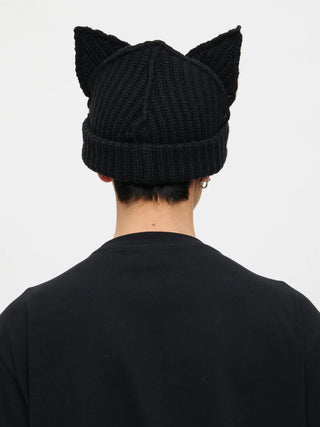LOVERBOY - CHUNKY EARS BEANIE in Black and ECRU
