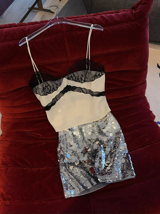 THE ANDAMANE NARCISA - LACE SLIP TOP