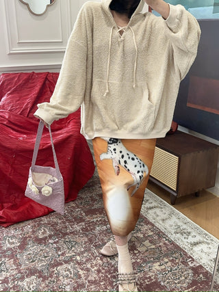 ASHLEY WILLIAMS LONG SKIRT DALMATION