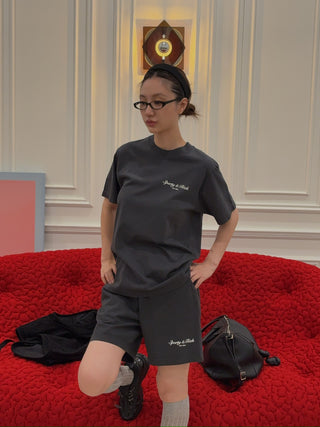 SPORTY & RICH - Stallion T-Shirt in Faded Black
