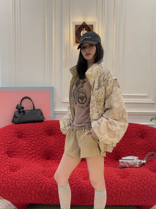 OPEN YY - PET CLUB SHEER LONG SLEEVE / BEIGE