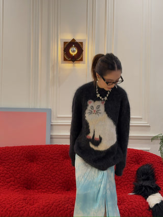 Magliano Gattone Mohair Knit Sweater