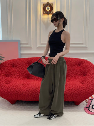 ROKH Ribbed Cropped Tank Top