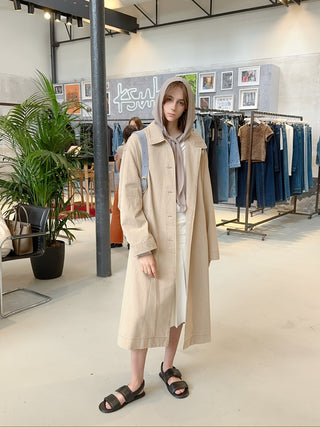 OPEN YY - DETACHABLE SCARF TRENCH COAT