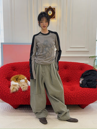 MARTINE ROSE - L/S SHRUNKEN T-SHIRT
