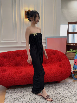 BLUMARINE DRESS BUSTIER SABLE