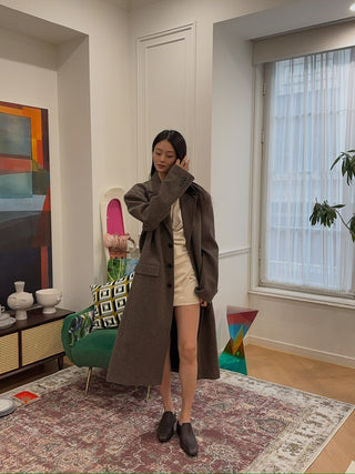 LESUGIATELIER WOOL TAILORED LONG COAT