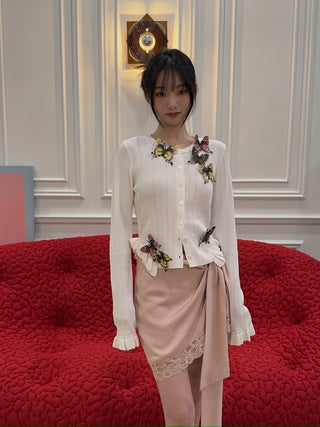 BLUMARINE - SKIRT SATIN with LACE