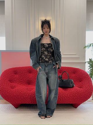 MAGDA BUTRYM - DENIM JACKET in Vintage  Bue