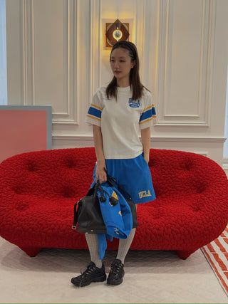 SPORTY & RICH - Westwood Rugby Tee in White