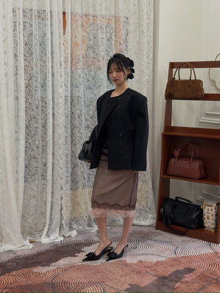 RXQUETTE - Envelope Wool Jacket in Black