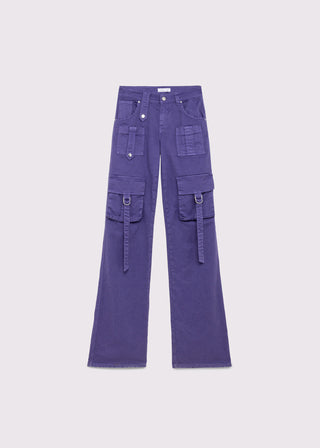 BLUMARINE CARGO JEANS  ULTRAVIOLET