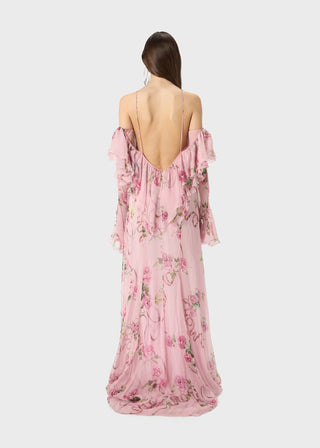 BLUMARINE - PRINTED SILK CREPONNE DRESS