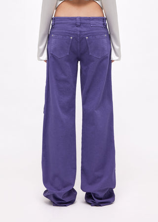BLUMARINE CARGO JEANS  ULTRAVIOLET