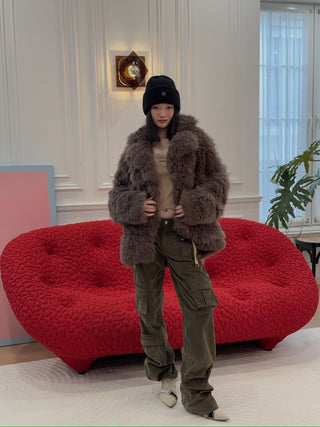 BLUMARINE - VELVET PANTS / DARK OLIVE