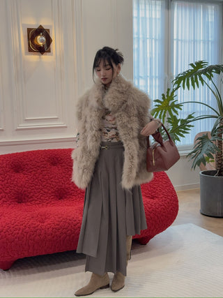 ROKH Box Pleats Midi Skirt