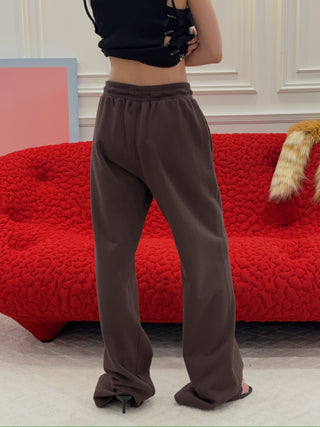 LUAR - LOGO WINDOW SWEATS / BROWN