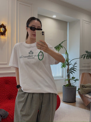SPORTY & RICH - H&W Crest T-Shirt in White