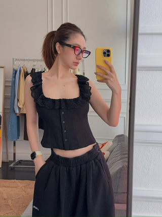 GUIZIO PALOMA LACE TOP