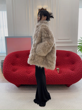 SIMONETTA RAVIZZA VINCENT - CASHMERE GOAT FUR COAT
