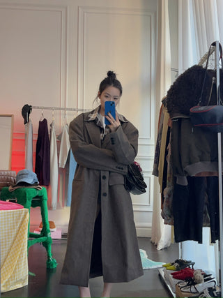 LESUGIATELIER WOOL TAILORED LONG COAT
