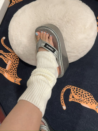 COPERNI GLITTER BRANDED WEDGE SANDAL