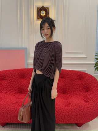 MAGDA BUTRYM - BLOUSE in BORDEAUX