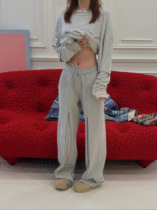 LUAR LOGO WINDOW SWEATS / GREY