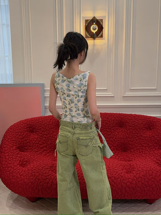HOUSE OF SUNNY - HYDRANGEA DOUBLE LAYER MESH TOP