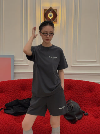 SPORTY & RICH - Stallion T-Shirt in Faded Black