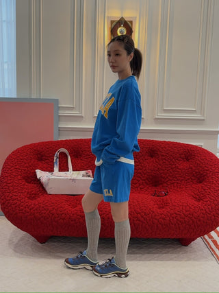 SPORTY & RICH - UCLA Ivy Crewneck in Blue