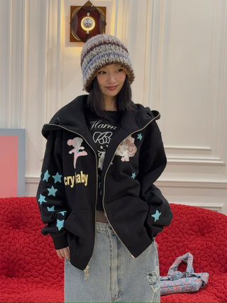 ASHLEY WILLIAMS - BLACK CROPPED T-SHIRT / HAMORNY & PEACE