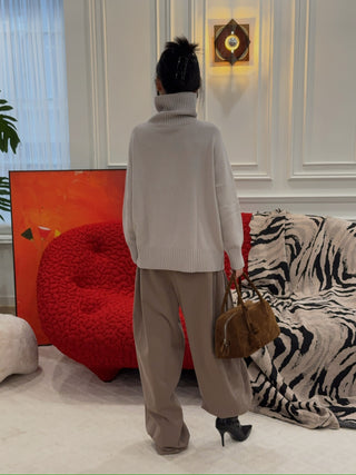 SIMONETTA RAVIZZA MALAGA - KNITTED TURTLENECK CASHMERE SWEATER