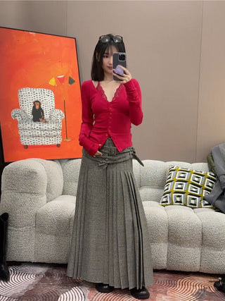 VAILLANT - RIBBED JERSEY CARDIGAN WITH BUILT-IN BRA TOP / FUSHIA