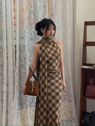 AYA MUSE - Kae Top in Plaid Brown
