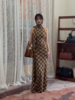 AYA MUSE - Kae Top in Plaid Brown