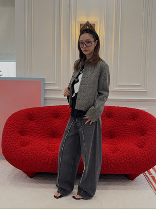 AARON ESH - DOUBLE BUTTON JACKET / TWEED
