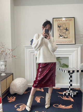 16ARLINGTON - SEPHIA KNIT JUMPER / ALPACA KNIT BIANCO